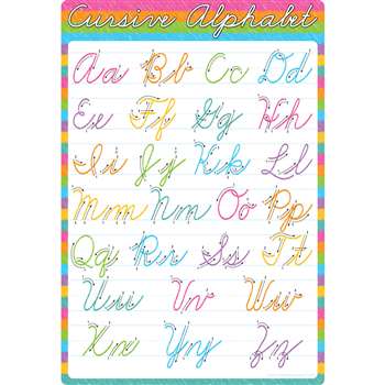 Cursive Alphabet 13 X 19 Chart Smart Poly ASH91076 Ashley Productions ...