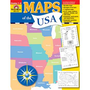 Maps Of The U.S.A. by Evan-Moor: Maps & Map Skills: K12SchoolSupplies.net