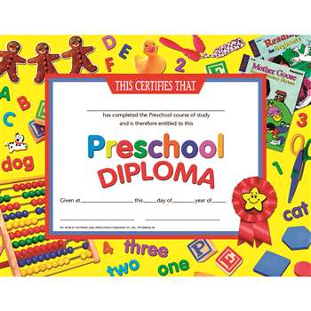 Certificates Preschool Diploma 30Pk by Hayes School Publishing ...