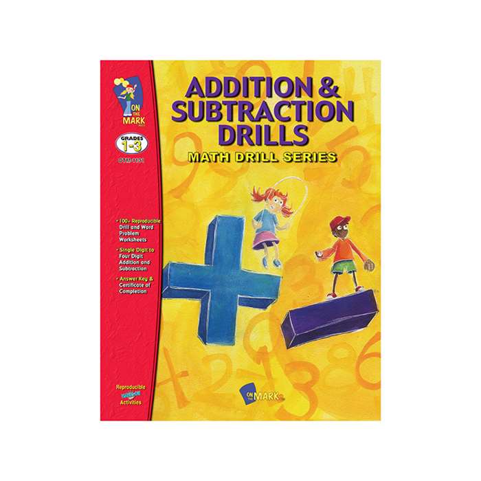 Addition And Subtraction Drills By On The Mark Press Addition And Subtraction 3036