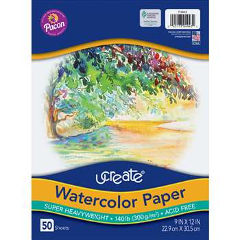 Art1st Super Heavyweight Watercolor Paper, 9 x 12, 100 Sheets (PAC4943-2)