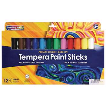 Tempera Paint Sticks 12 Asst Colors PACAC9911 Dixon Ticonderoga Paint, K12  School Supplies