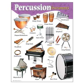 Chart Percussion Instruments Gr K-8 17 X 22 by Trend Enterprises: Music ...