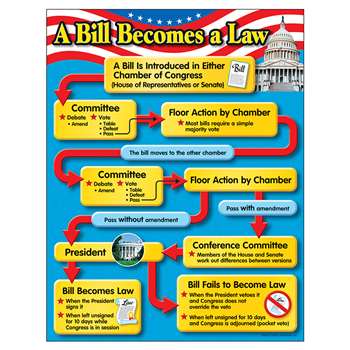 Chart A Bill Becomes A Law Gd 4 8 By Trend Enterprises Social Studies   T 38201 2T 