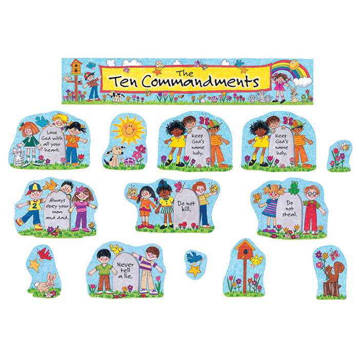 Childrens Ten Commandments Bulletin Board Set By Teacher Created ...