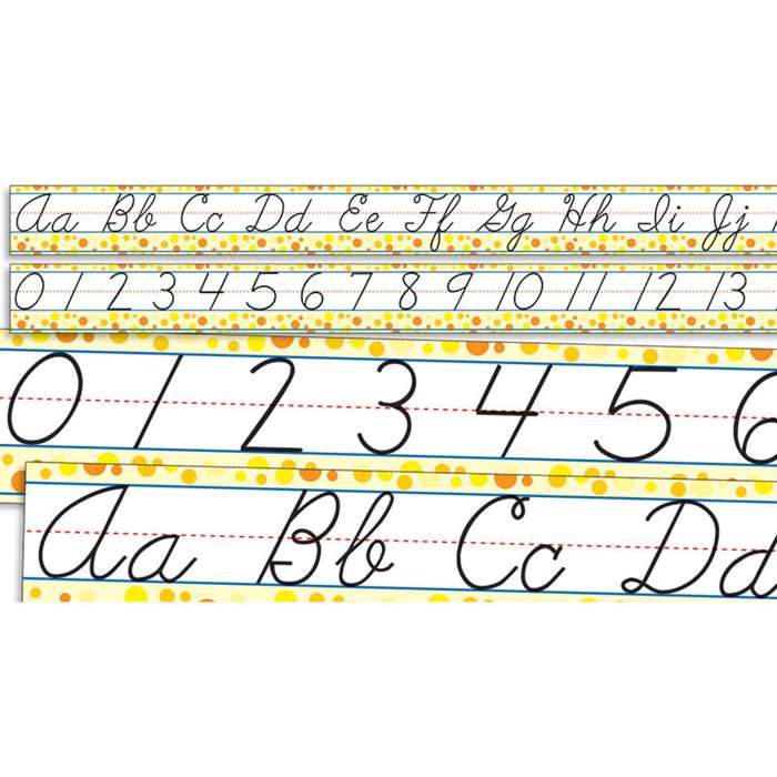 Standard Cursive Alphabet And Numbers 0 30 By Teachers Friend Alphabet Lines K12schoolsupplies Net