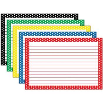 Border Index Cards 4X6 Polka Dot Blank - TOP3655